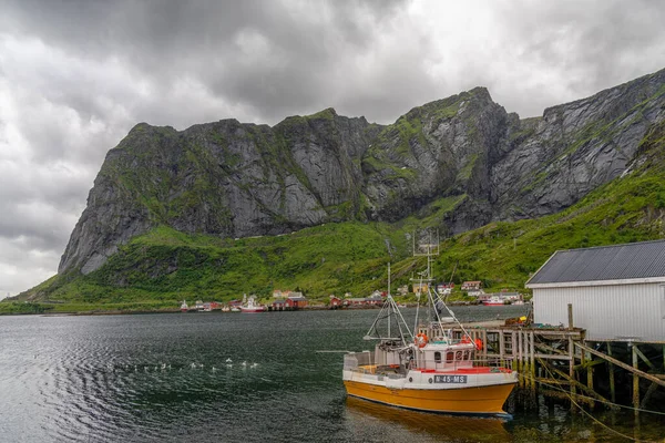 Moskenes Norvège Juillet 2021 Bateaux Pêche Dans Port Village Moskenes — Photo