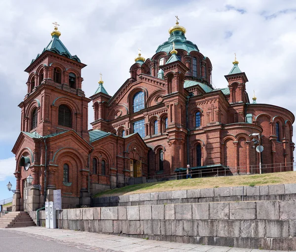 Helsinki Finland August 2021 View Russian Orthodox Cathedral Downtown Helsinki — Stock Photo, Image