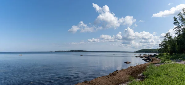 爱沙尼亚北部Laheema国家公园Baltici海田园诗般的海滨风景全景 — 图库照片