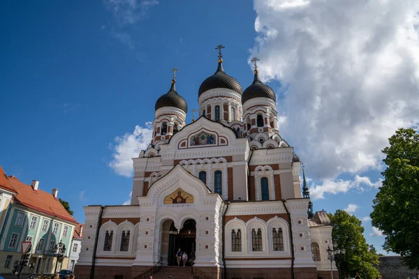 Tallinn Estonia August 2021 Alexander Nevsky Cathedral Heart Old Town — Stock Photo, Image