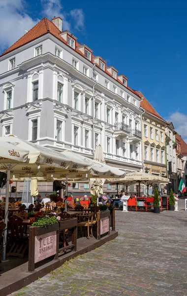 Tallinn Estonia August 2021 Historic Old Buildings Old Town Center — Stock Photo, Image