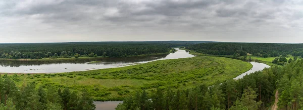 Πανόραμα Του Ποταμού Neman Και Του Εθνικού Πάρκου Dzukija Στη — Φωτογραφία Αρχείου