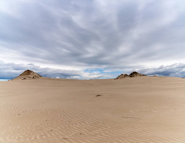 View Endless Wandering Sand Dunes Slowinski National Park Baltic Sea — Stock Photo, Image