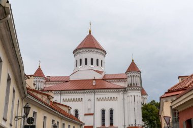 Vilnius, Litvanya - 30 Ağustos 2021: Theotokos Ortodoks Katedrali