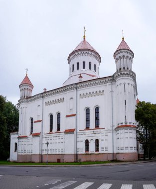 Vilnius, Litvanya - 30 Ağustos 2021: Theotokos Ortodoks Katedrali