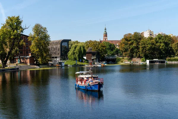 Bygdoszcz Poland September 2021 Colorful Wooden Tourist Boat Cruise Brda — Stock Photo, Image