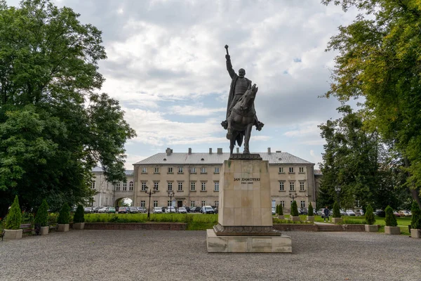 Zamosc Polonia Septiembre 2021 Estatua Jan Zamoyski Centro Histórico Ciudad —  Fotos de Stock