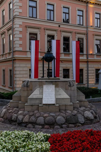 Tarnow Polonia Septiembre 2021 Monumento Conmemorativo Los Soldados Polacos Primera —  Fotos de Stock