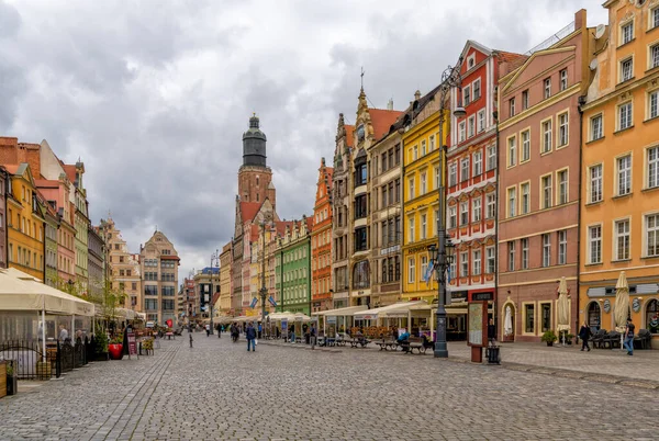 Wroclaw Polonia Septiembre 2021 Centro Histórico Ciudad Vieja Breslau Con — Foto de Stock