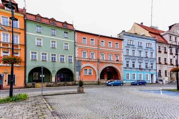 Mieroszow Poland September 2021 View Village Square Town Mieroszow Southern — Stock Photo, Image