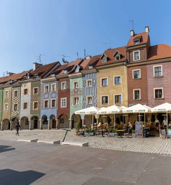 Poznan Poland September 2021 View Colorful Renaissance Architecture Buildings Old — Stock Photo, Image