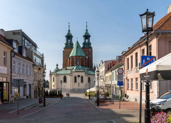 Gniezno Poland September 2021 Historic Old City Center Gniezno Cathedral — Stock Photo, Image