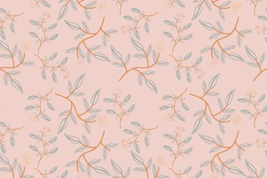 Blush Spring Branch Botanik Evergreen Dekorasyonu, bahar için mükemmel, Paskalya ve Anneler Günü kumaş duvar kâğıdı kırtasiyesi hediye paketleme ve markalaştırma kağıtları.