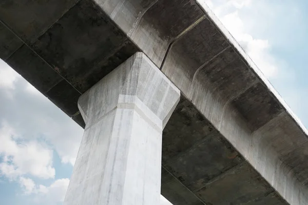 Béton Préfabriqué Pont Construit Structure Colonne Soutenir Chemin Fer Technologie — Photo