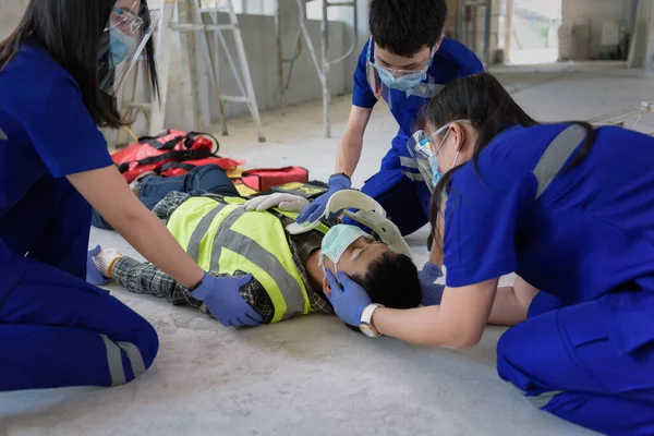 First aid for head injuries and Considered for all trauma incidents of worker in work, Loss of feeling or loss of normal movement and Loss of function in limbs, First aid training to transfer patient.