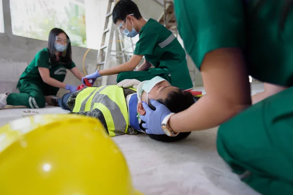 First aid for head injuries and Considered for all trauma incidents of worker in work, Loss of feeling or loss of normal movement and Loss of function in limbs, First aid training to transfer patient.