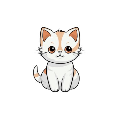 Kırmızı gözlü sevimli bir kedi. vektör illüstrasyonu.