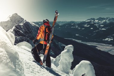 Hiking kayakçı tırmanma dağ