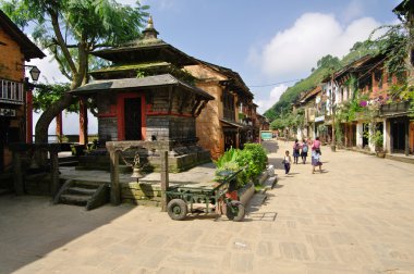 Bandipur, Np - Ağustos 2012 - yaklaşık Augu yaklaşık küçük hindu Tapınağı