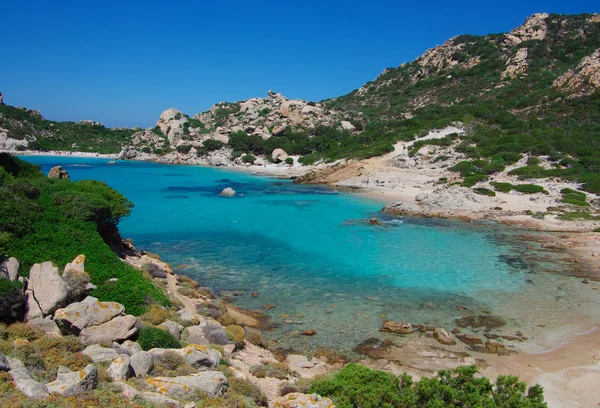 美丽的海滩，在撒丁岛 Cala Corsara — 图库照片
