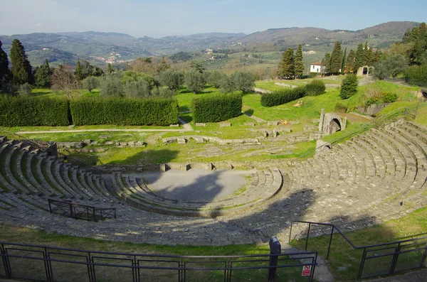 Het Romeinse theater van Fiesole — Stockfoto