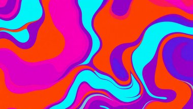 Soyut çok renkli desen. Kağıt, duvar kağıdı veya ambalaj kağıdı için yaratıcı desen.