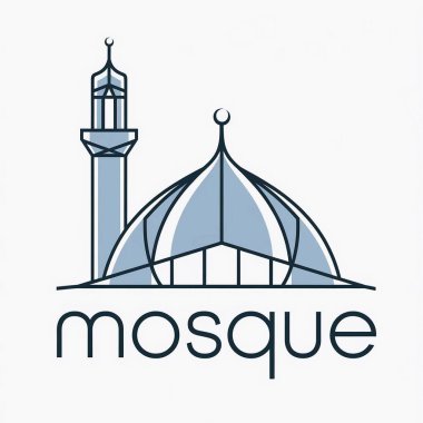 Camii olan cami binasının vektör çizimi