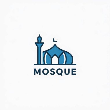 Cami logosu vektör tasarımı illüstrasyonu