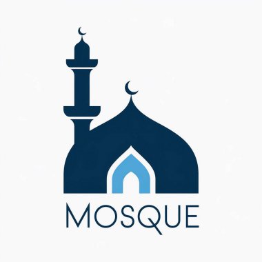 raamadan cami logo simgesi tasarımı vektör illüstrasyonu.