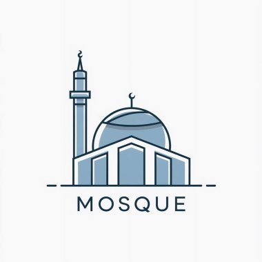 Cami logosu vektör illüstrasyon tasarımı