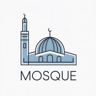 İslam Camii Logo Tasarım Şablonu