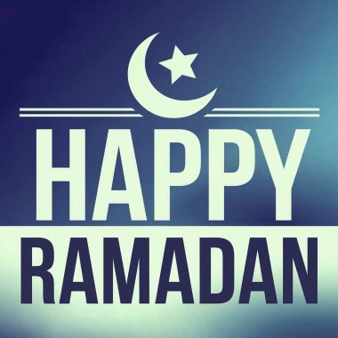 Mutlu bir ramazan kareem selamlamasının vektör çizimi