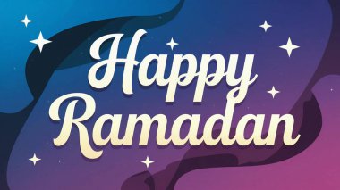 Ramazan Kareem. İslami tatil vektör illüstrasyonu