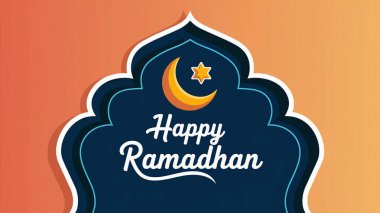 Yıldızlı ve aylı mutlu ramazan kareem