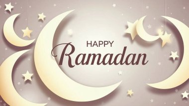 Ramazan Kareem hilal ve cami ile selamlıyor, vektör.