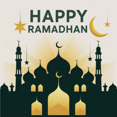 Ramazan Kareem tebrik kartı. vektör illüstrasyonu