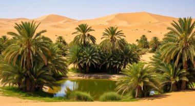 Sahilde palmiye ağaçları, Mısır