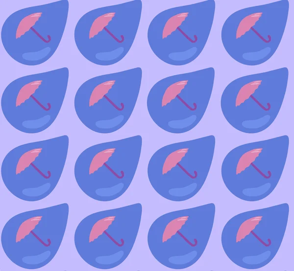 Yağmur damlaları ve şemsiye.