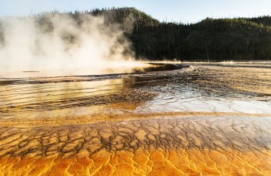  Grand Prismatic Bahar, Yellowstone Milli Parkı, Wy, ABD