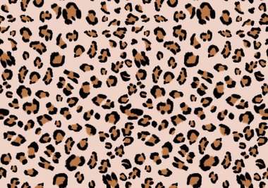 Leopar ile vektör deseni.