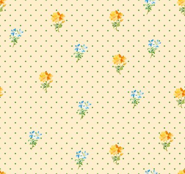 Çiçekli bir desenin vektör illüstrasyonu