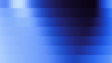 Elektrik mavisi ve indigo piksel gradyan animasyonu, pürüzsüz geometrik hareket. Havalı renk paleti ve dijital mozaik desenli dinamik ışık akışı. Yüksek teknoloji sunumlar, fütüristik görseller ve yaratıcı video tasarımı için ideal.