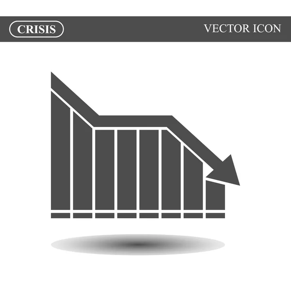 Icône vecteur de crise — Image vectorielle