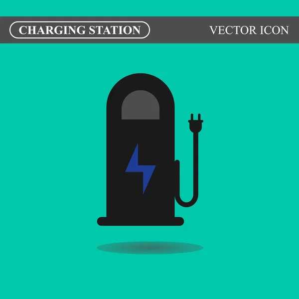 Borne de recharge de voiture électrique — Image vectorielle