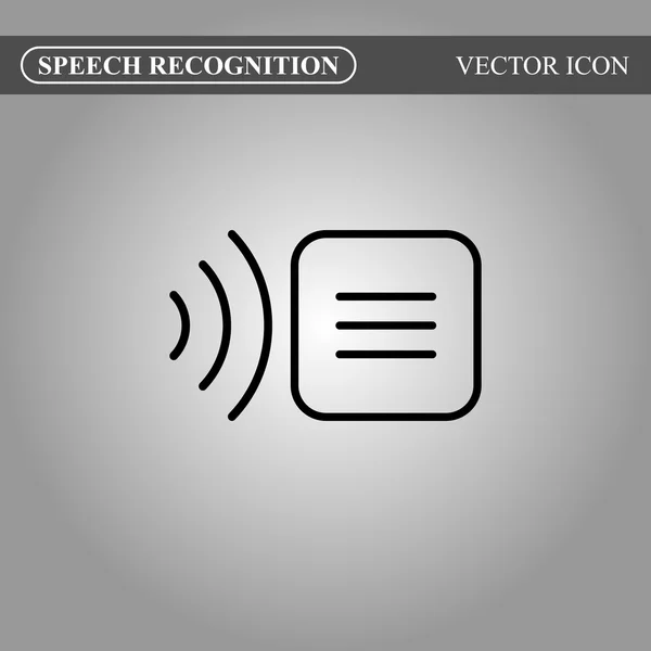 Icône reconnaissance vocale — Image vectorielle