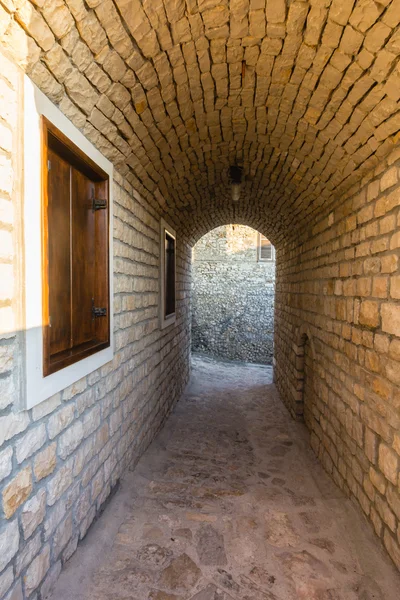 Stone houses in small old town — Stock Photo, Image