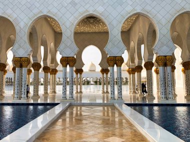 Abu Dabi 'deki Şeyh Zayed Büyük Camii' nin Görkemli Sütunu.