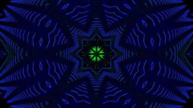 Psychedelic Kaleidoscope Burst Symmetric kaleidoscope shapes bursting and morphing with vibrant colors on beatfriendly loops