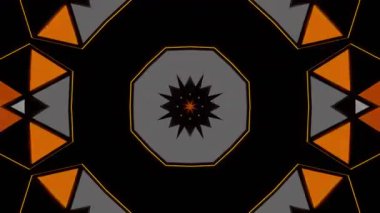 Psikedelik Kaleydoskop Patlaması simetrik kaleydoskop şekilleri patlıyor ve canlı renklerle beatendly döngülerde şekil değiştiriyor