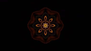 Psikedelik Kaleydoskop Patlaması simetrik kaleydoskop şekilleri patlıyor ve canlı renklerle beatendly döngülerde şekil değiştiriyor